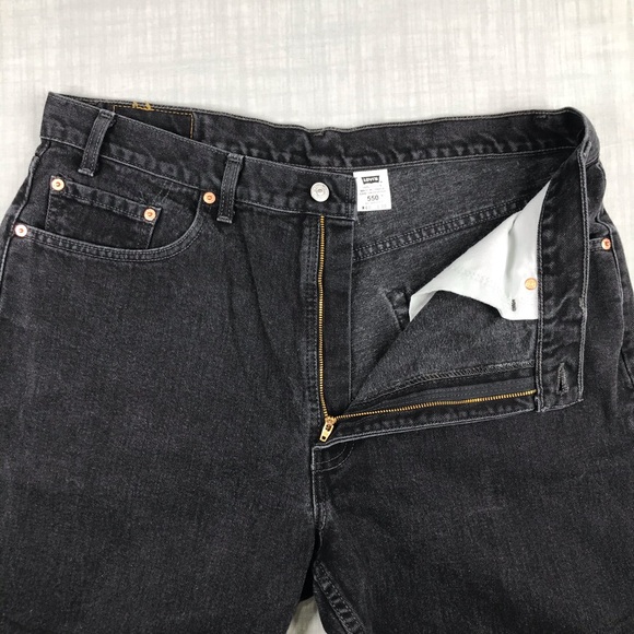 Vintage Levis Mens 40x30 550 Black Jeans - Picture 8 of 15